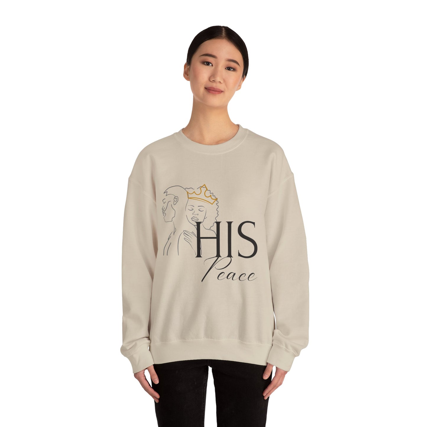 HER Covering HIS Peace Unisex Heavy Blend™ Crewneck Sweatshirt
