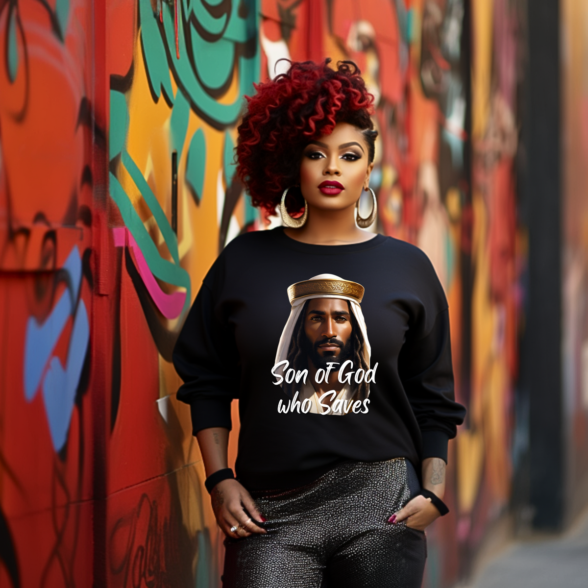 Black Jesus - Son of God who Saves Sweatshirt