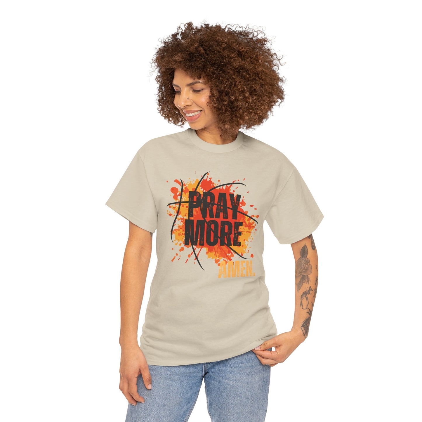 Pray More, Amen. - Unisex Heavy Cotton Tee