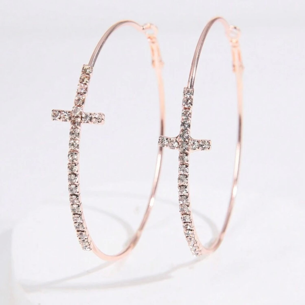 Cross Cubic Zirconia Earrings